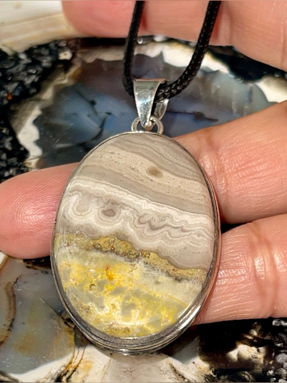 Bumblebee Jasper Crystal Pendant 2 1/4”